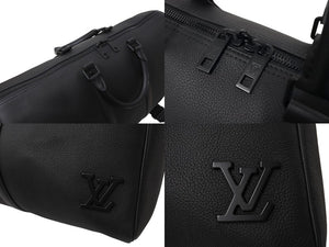 極美品 LOUIS VUITTON ルイヴィトン モノグラム キーポル50 ボストンバッグ アエログラム M21420 PVC ブラック 中古 4c069174