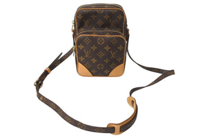 極美品 LOUIS VUITTON ルイヴィトン アマゾン ショルダーバッグ モノグラム M45236 ブラウン ゴールド金具 中古 4c069179