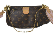 画像をギャラリービューアに読み込む, 極美品 LOUIS VUITTON ルイヴィトン モノグラム ミュルティ ポシェットアクセソワール ショルダーバッグ ローズクレール M44840 ブラウン 中古 4c069180