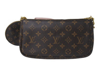 画像をギャラリービューアに読み込む, 極美品 LOUIS VUITTON ルイヴィトン モノグラム ミュルティ ポシェットアクセソワール ショルダーバッグ ローズクレール M44840 ブラウン 中古 4c069180