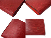 画像をギャラリービューアに読み込む, 極美品 LOUIS VUITTON ルイヴィトン ポシェットアクセソワール エピレザー M52947 レッド ゴールド金具 中古 4c069181