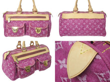 画像をギャラリービューアに読み込む, 極美品 LOUIS VUITTON ルイヴィトン ネオスピーディ ハンドバッグ M95214 モノグラムデニム ゴールド金具 ピンク 中古 4c069184