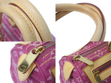 画像をギャラリービューアに読み込む, 極美品 LOUIS VUITTON ルイヴィトン ネオスピーディ ハンドバッグ M95214 モノグラムデニム ゴールド金具 ピンク 中古 4c069184