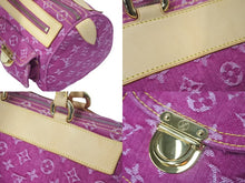 画像をギャラリービューアに読み込む, 極美品 LOUIS VUITTON ルイヴィトン ネオスピーディ ハンドバッグ M95214 モノグラムデニム ゴールド金具 ピンク 中古 4c069184