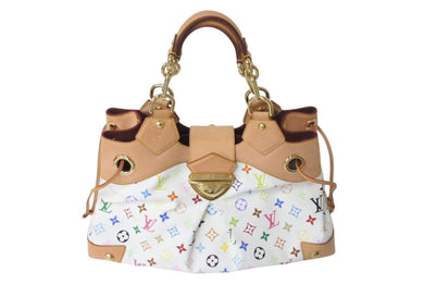 LOUISVUITTON ルイヴィトン モノグラム マルチカラー ウルスラ ブロン ハンドバッグ PVC ヌメ革 M40123 マルチカラー 美品 中古 4c069196