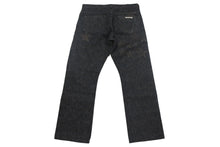 画像をギャラリービューアに読み込む, 新品未使用 CHROME HEARTS クロムハーツ フレアニー スターパッチ デニムパンツ サイズ36 ブラック コットン シルバー925 レザー 中古 4c069202