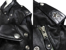 画像をギャラリービューアに読み込む, SACAI × Schott サカイ×ショット ダブルライダースジャケット 22-02875M サイズ4 ブラック ワンスター 牛革 22AW 美品 中古 4c069206