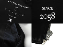 画像をギャラリービューアに読み込む, 極美品 UNDERCOVER ISM アンダーカバーイズム 後SWEAT切替レザー ライダースジャケット UI2B4205 サイズ4 牛革 ブラック 22AW 中古 4c069207