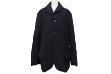 画像をギャラリービューアに読み込む, Paul Harnden ポールハーデン テーラードジャケット サイズXL ブラック ウール リネン シングル ハンドメイド 美品 中古 4c069211
