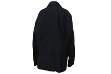 画像をギャラリービューアに読み込む, Paul Harnden ポールハーデン テーラードジャケット サイズXL ブラック ウール リネン シングル ハンドメイド 美品 中古 4c069211