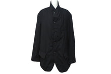 画像をギャラリービューアに読み込む, Paul Harnden ポールハーデン テーラードジャケット サイズXXL ストライプ ブラック ウール シングル 美品 中古 4c069212