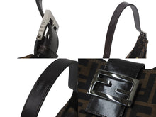 画像をギャラリービューアに読み込む, 極美品 FENDI フェンディ マンマバケット ショルダーバッグ ワンショルダーバッグ ズッカ柄 コットンキャンバス レザー ブラウン 中古 4c069217