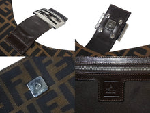 画像をギャラリービューアに読み込む, 極美品 FENDI フェンディ マンマバケット ショルダーバッグ ワンショルダーバッグ ズッカ柄 コットンキャンバス レザー ブラウン 中古 4c069217