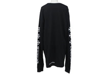 画像をギャラリービューアに読み込む, CHROME HEARTS クロムハーツ 長袖Ｔシャツ サイズXL CHプラス スクロールロゴ プリント ブラック ホワイト 良品 中古 4c069220