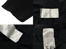 画像をギャラリービューアに読み込む, CHROME HEARTS クロムハーツ 長袖Ｔシャツ サイズXL CHプラス スクロールロゴ プリント ブラック ホワイト 良品 中古 4c069220