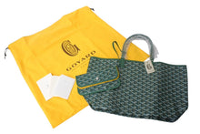 画像をギャラリービューアに読み込む, 新品未使用 GOYARD ゴヤール サンルイPM バッグ トートバッグ STLOUIPMLTY09CL09P PVC レザー ヘリンボーン グリーン 中古 4c069222