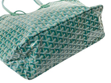 画像をギャラリービューアに読み込む, 新品未使用 GOYARD ゴヤール サンルイPM バッグ トートバッグ STLOUIPMLTY09CL09P PVC レザー ヘリンボーン グリーン 中古 4c069222