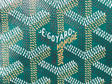 画像をギャラリービューアに読み込む, 新品未使用 GOYARD ゴヤール サンルイPM バッグ トートバッグ STLOUIPMLTY09CL09P PVC レザー ヘリンボーン グリーン 中古 4c069222