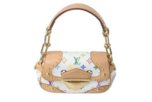画像をギャラリービューアに読み込む, LOUIS VUITTON ルイヴィトン マリリンPM ハンドバッグ M40127 モノグラム マルチカラー ホワイト ゴールド金具 村上隆 美品 中古 4c069224