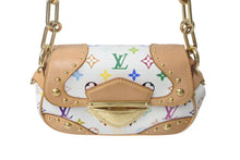 画像をギャラリービューアに読み込む, LOUIS VUITTON ルイヴィトン マリリンPM ハンドバッグ M40127 モノグラム マルチカラー ホワイト ゴールド金具 村上隆 美品 中古 4c069224