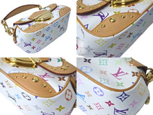 画像をギャラリービューアに読み込む, LOUIS VUITTON ルイヴィトン マリリンPM ハンドバッグ M40127 モノグラム マルチカラー ホワイト ゴールド金具 村上隆 美品 中古 4c069224
