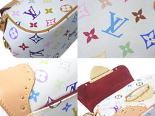 画像をギャラリービューアに読み込む, LOUIS VUITTON ルイヴィトン マリリンPM ハンドバッグ M40127 モノグラム マルチカラー ホワイト ゴールド金具 村上隆 美品 中古 4c069224