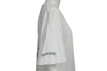 画像をギャラリービューアに読み込む, CHROME HEARTS クロムハーツ グラデーション ダガープリント 半袖Ｔシャツ サイズM ホースシュー ホワイト コットン 美品 中古 4c069225