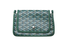 画像をギャラリービューアに読み込む, 新品未使用 GOYARD ゴヤール プリュメ ポーチウォレット ショルダーバッグ グリーン PVC レザー シルバー金具 中古 4c069233