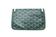 画像をギャラリービューアに読み込む, 新品未使用 GOYARD ゴヤール プリュメ ポーチウォレット ショルダーバッグ グリーン PVC レザー シルバー金具 中古 4c069233