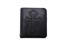 画像をギャラリービューアに読み込む, CHROME HEARTS クロムハーツ DR DIGIACOMO 二つ折り財布 ブラック レザー シルバー925 シルバー金具 美品 中古 4c069247