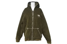 Load image into Gallery viewer, TRUE RELIGION トゥルーレリジョン コーデュロイフードジャケット サイズL オリーブ コットン 刺繍 美品 中古 4c069248