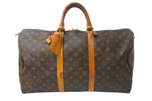 画像をギャラリービューアに読み込む, LOUIS VUITTON ルイヴィトン モノグラム キーポル50 ボストンバッグ M41426 PVC レザー ブラウン 良品 中古 4c069255