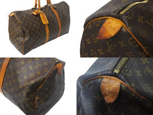 画像をギャラリービューアに読み込む, LOUIS VUITTON ルイヴィトン モノグラム キーポル50 ボストンバッグ M41426 PVC レザー ブラウン 良品 中古 4c069255