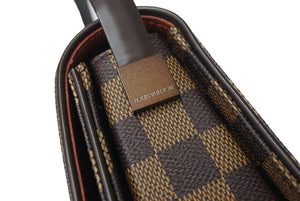 極美品 LOUIS VUITTON ルイヴィトン トライベッカ ショルダーバッグ N51160 ダミエエベヌ ブラウン ゴールド金具 中古 4c069261