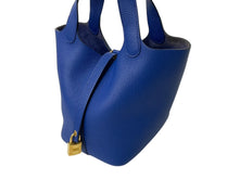 Load image into Gallery viewer, 極美品 HERMES エルメス ピコタンロックPM Z刻印 18 トリヨンクレマンス ブルーロワイヤル ハンドバッグ 中古 4c069266