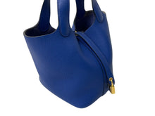 Load image into Gallery viewer, 極美品 HERMES エルメス ピコタンロックPM Z刻印 18 トリヨンクレマンス ブルーロワイヤル ハンドバッグ 中古 4c069266