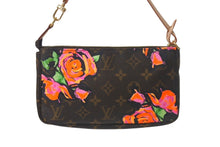 Load image into Gallery viewer, 新品同様品 LOUIS VUITTON ルイ ヴィトン モノグラムローズ ポシェット アクセソワール M48615 ブラウン ピンク 中古 4c069274