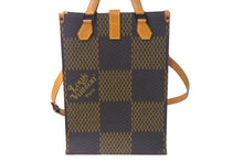 画像をギャラリービューアに読み込む, LOUIS VUITTON ルイヴィトン トートバッグ ジャイアント NIGO ダミエ モノグラムキャンバス ブラウン N40355 美品 中古 4c069280