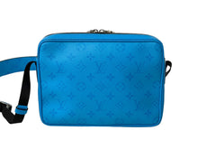 画像をギャラリービューアに読み込む, LOUIS VUITTON ルイヴィトン タイガラマ アウトドア メッセンジャーPM ショルダーバッグ M30429 ブルー ブラック 美品 中古 4c069282