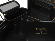画像をギャラリービューアに読み込む, 新品未使用 CHANEL シャネル チェーンショルダーバッグ 2WAYバニティバッグ AP2199 ココマーク ランダム番台 ブラック ラムスキン 中古 4c069288
