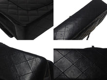 画像をギャラリービューアに読み込む, CHANEL シャネル マトラッセ25 Wチェーンショルダーバッグ Wフラップ ココマーク 6番台 ラムスキン ブラック シルバー金具 美品 中古 4c069291