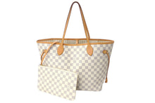 Load image into Gallery viewer, LOUIS VUITTON 新型 ルイヴィトン ネヴァーフルMM ハンドバッグ N41361 ダミエアズールキャンバス ホワイト 美品 中古 4c069293