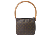 画像をギャラリービューアに読み込む, LOUIS VUITTON ルイヴィトン モノグラム ルーピングMM ハンドバッグ M51146 ゴールド金具 ブラウン ロゴ ワンショルダー 美品 中古 4c069294