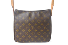 画像をギャラリービューアに読み込む, LOUIS VUITTON ルイヴィトン モノグラム ルーピングMM ハンドバッグ M51146 ゴールド金具 ブラウン ロゴ ワンショルダー 美品 中古 4c069294