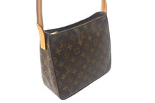 画像をギャラリービューアに読み込む, LOUIS VUITTON ルイヴィトン モノグラム ルーピングMM ハンドバッグ M51146 ゴールド金具 ブラウン ロゴ ワンショルダー 美品 中古 4c069294