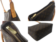 画像をギャラリービューアに読み込む, LOUIS VUITTON ルイヴィトン モノグラム ルーピングMM ハンドバッグ M51146 ゴールド金具 ブラウン ロゴ ワンショルダー 美品 中古 4c069294