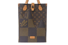 画像をギャラリービューアに読み込む, LOUIS VUITTON ルイヴィトン ダミエ ジャイアント NIGOコラボ N40355 ブラウン ハンドバック 中古 美品 4c069295