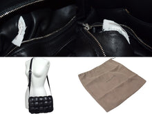 画像をギャラリービューアに読み込む, BOTTEGA VENETA ボッテガヴェネタ ショルダーバッグ パデッド カセット イントレチャート シルバー金具 ブラック 美品 中古 4c069298