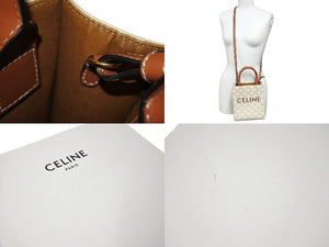 CELINE セリーヌ 2WAYショルダーバッグ ミニバーティカルカバ トリオンフ 194372BZK.04LU ホワイト ゴールド金具 美品 中古 4c069304