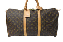 画像をギャラリービューアに読み込む, LOUIS VUITTON ルイヴィトン キーポル50 ボストンバッグ M41426 モノグラムキャンバス ブラウン ゴールド金具 美品 中古 4c069305